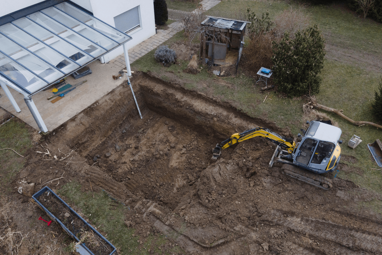 devis terrassement terrain avec engins